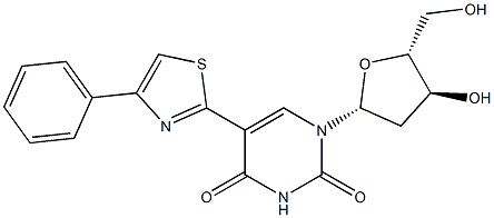 5-(4-Phenyl-2-thiazolyl)-2'-deoxyuridine Struktur