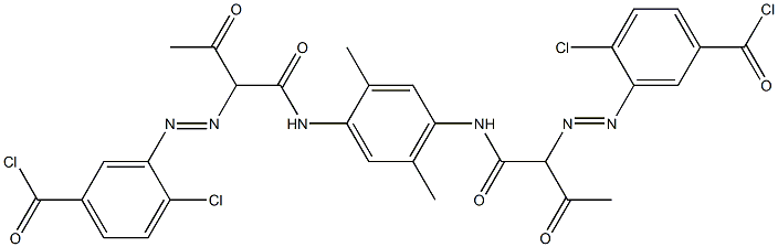 1,4-Bis[2-(2-chloro-5-chloroformylphenylazo)-1,3-dioxobutylamino]-2,5-dimethylbenzene