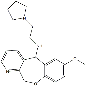 5,11-Dihydro-5-[2-(1-pyrrolidinyl)ethylamino]-7-methoxy[1]benzoxepino[3,4-b]pyridine,,结构式