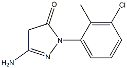 3-アミノ-1-(3-クロロ-2-メチルフェニル)-5(4H)-ピラゾロン 化学構造式