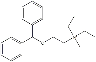 2-(Diphenylmethoxy)-N,N-diethyl-N-methylethanaminium,,结构式