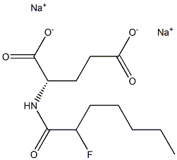 N-(2-Fluoroenanthoyl)-L-glutamic acid disodium salt Structure