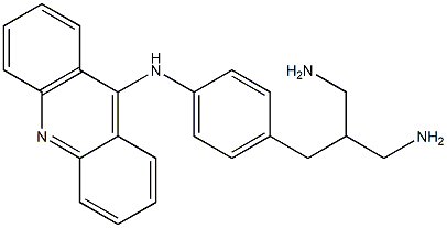9-[4-(3-Amino-2-aminomethylpropyl)phenylamino]acridine 结构式
