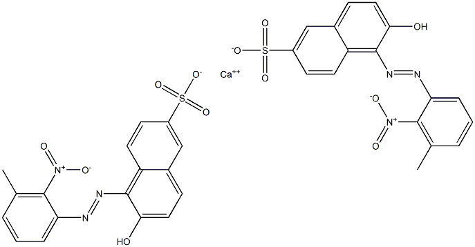 Bis[1-[(3-methyl-2-nitrophenyl)azo]-2-hydroxy-6-naphthalenesulfonic acid]calcium salt Structure