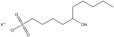 5-ヒドロキシデカン-1-スルホン酸カリウム 化学構造式