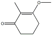 2-メチル-3-メトキシ-2-シクロヘキセン-1-オン 化学構造式