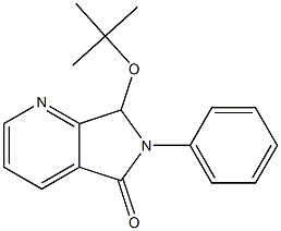 6,7-Dihydro-6-phenyl-7-(tert-butyloxy)-5H-pyrrolo[3,4-b]pyridin-5-one,,结构式