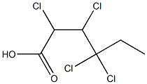 2,3,4,4-テトラクロロヘキサン酸 化学構造式