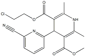 4-(6-Cyanopyridin-2-yl)-1,4-dihydro-2,6-dimethylpyridine-3,5-dicarboxylic acid 3-methyl 5-(2-chloroethyl) ester|