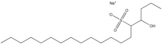 4-Hydroxynonadecane-5-sulfonic acid sodium salt Struktur