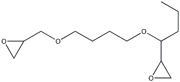 2,2'-[1-プロピル-1,4-ブタンジイルビス(オキシメチレン)]ビス(オキシラン) 化学構造式