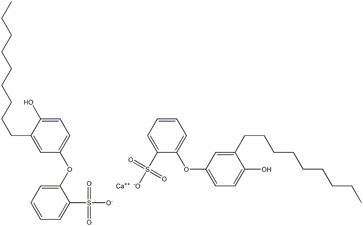 ビス(4-ヒドロキシ-3-ノニル[オキシビスベンゼン]-2-スルホン酸)カルシウム 化学構造式