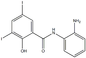 N-[2-Aminophenyl]-2-hydroxy-3,5-diiodobenzamide Structure