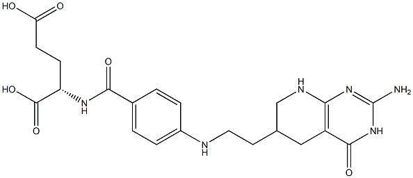 N-[4-[[2-[(2-Amino-3,4,5,6,7,8-hexahydro-4-oxopyrido[2,3-d]pyrimidin)-6-yl]ethyl]amino]benzoyl]-L-glutamic acid Structure