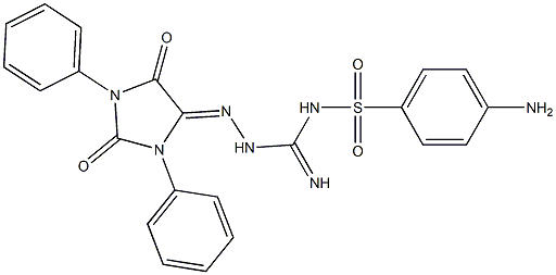 5-[2-[N-(4-Aminophenylsulfonyl)amidino]hydrazono]-1,3-diphenyl-3,5-dihydro-1H-imidazole-2,4-dione Structure