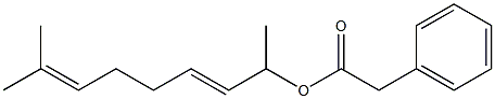 Phenylacetic acid 1,7-dimethyl-2,6-octadienyl ester,,结构式