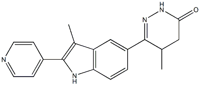 6-[3-Methyl-2-(4-pyridinyl)-1H-indol-5-yl]-4,5-dihydro-5-methylpyridazin-3(2H)-one