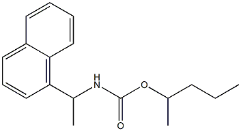 N-[1-(1-ナフチル)エチル]カルバミド酸(1-メチルブチル) 化学構造式