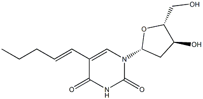 5-[(E)-1-Pentenyl]-2'-deoxyuridine 结构式