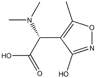 (R)-2-(ジメチルアミノ)-2-(3-ヒドロキシ-5-メチルイソオキサゾール-4-イル)酢酸 化学構造式