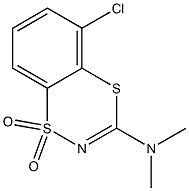 3-(Dimethylamino)-5-chloro-1,4,2-benzodithiazine 1,1-dioxide 结构式