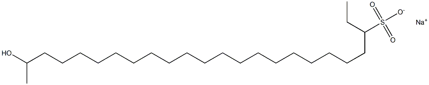 23-Hydroxytetracosane-3-sulfonic acid sodium salt,,结构式