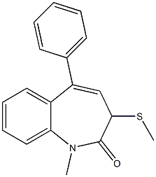 1-Methyl-3-(methylthio)-5-phenyl-1H-1-benzazepin-2(3H)-one