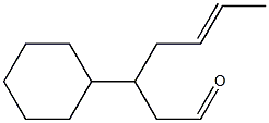 3-Cyclohexyl-4-(1-propenyl)butanal Struktur