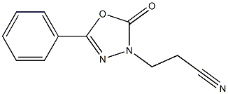 5-Phenyl-2-oxo-1,3,4-oxadiazole-3-propiononitrile 结构式