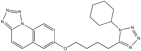 7-[4-(1-Cyclohexyl-1H-tetrazol-5-yl)butoxy]tetrazolo[1,5-a]quinoline Struktur
