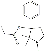 3-Phenyl-1,2,2-trimethylpyrrolidin-3-ol propionate Structure