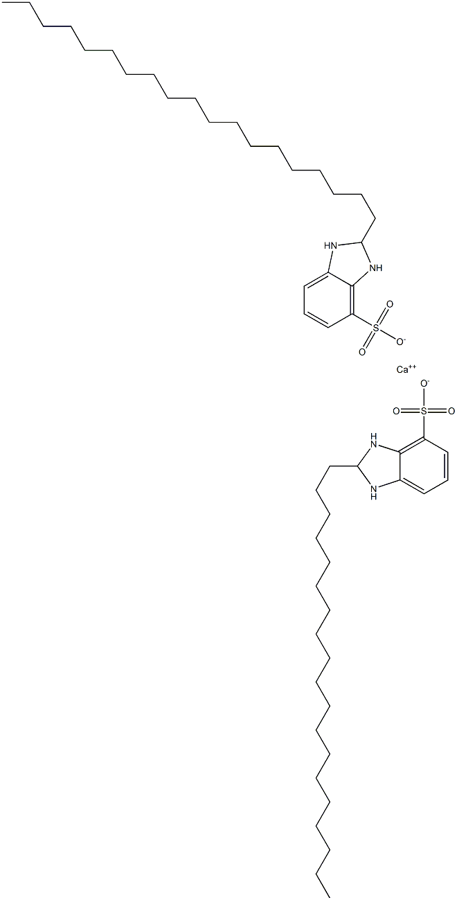 Bis(2,3-dihydro-2-nonadecyl-1H-benzimidazole-4-sulfonic acid)calcium salt 结构式