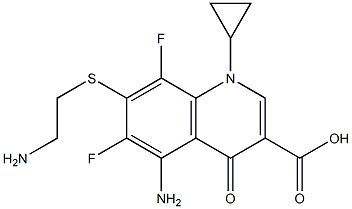 5-Amino-7-(2-aminoethyl)thio-1-cyclopropyl-6,8-difluoro-1,4-dihydro-4-oxoquinoline-3-carboxylic acid|