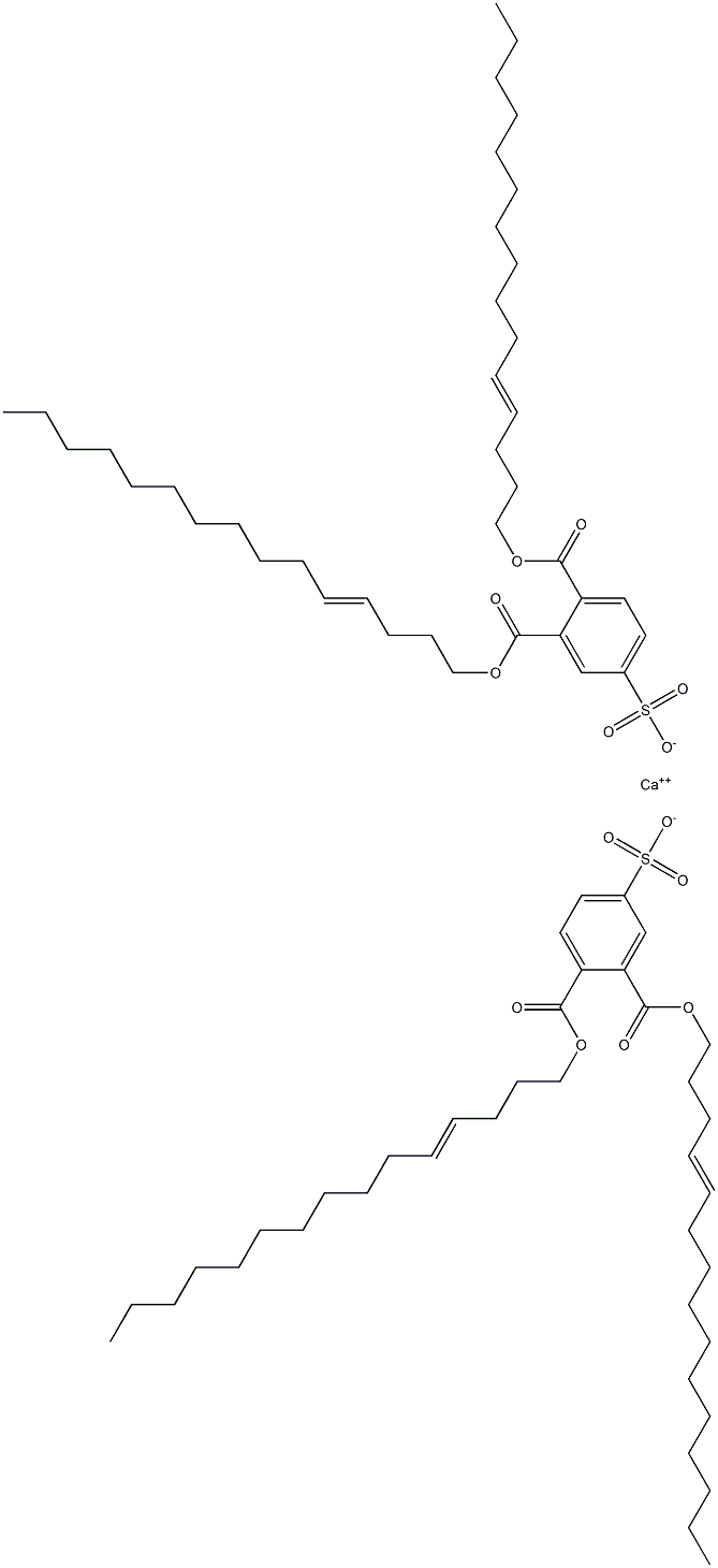 Bis[3,4-di(4-pentadecenyloxycarbonyl)benzenesulfonic acid]calcium salt Struktur