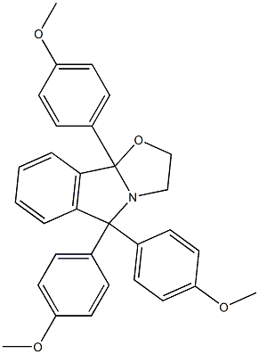 2,3,5,9b-Tetrahydro-5,5,9b-tris(4-methoxyphenyl)oxazolo[2,3-a]isoindole 结构式