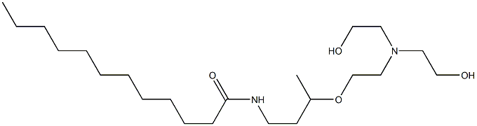 N-[3-[2-[Bis(2-hydroxyethyl)amino]ethoxy]butyl]dodecanamide,,结构式