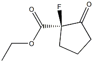 (R)-1-Fluoro-2-oxocyclopentane-1-carboxylic acid ethyl ester 结构式