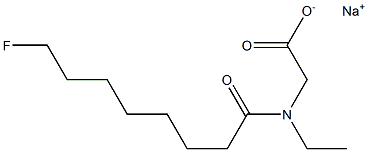 N-Ethyl-N-(8-fluorooctanoyl)glycine sodium salt Struktur