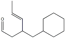 4-Cyclohexyl-3-(1-propenyl)butanal Struktur