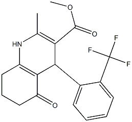 1,4,5,6,7,8-Hexahydro-2-methyl-4-[2-(trifluoromethyl)phenyl]-5-oxoquinoline-3-carboxylic acid methyl ester Struktur