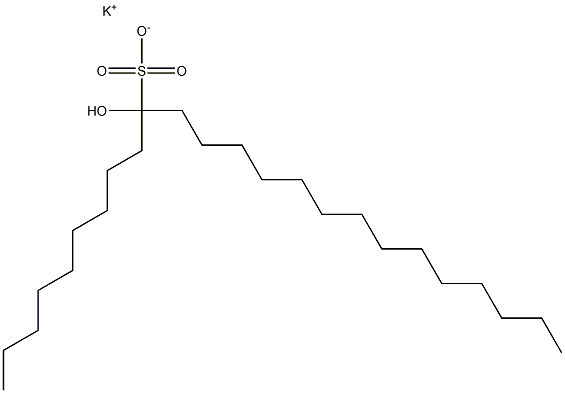 10-Hydroxytetracosane-10-sulfonic acid potassium salt,,结构式