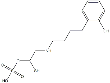 2-[4-(o-Hydroxyphenyl)butyl]aminoethanethiol 1-sulfate Structure