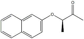 [R,(+)]-3-(2-ナフチルオキシ)-2-ブタノン 化学構造式