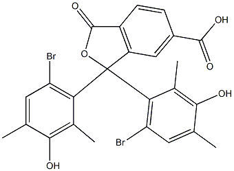 1,1-Bis(6-bromo-3-hydroxy-2,4-dimethylphenyl)-1,3-dihydro-3-oxoisobenzofuran-6-carboxylic acid,,结构式