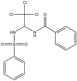 N-[1-(フェニルスルホニルアミノ)-2,2,2-トリクロロエチル]ベンズアミド 化学構造式