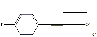 Potassium 3-(4-potassiophenyl)-1-tert-butyl-1-methyl-2-propyne-1-olate Structure