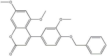 4-[4-(Benzyloxy)-3-methoxyphenyl]-5,7-dimethoxy-2H-1-benzopyran-2-one Structure