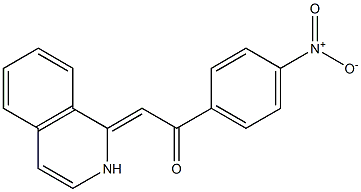 1-(4-ニトロフェニル)-2-[(1Z)-(1,2-ジヒドロイソキノリン)-1-イリデン]エタン-1-オン 化学構造式