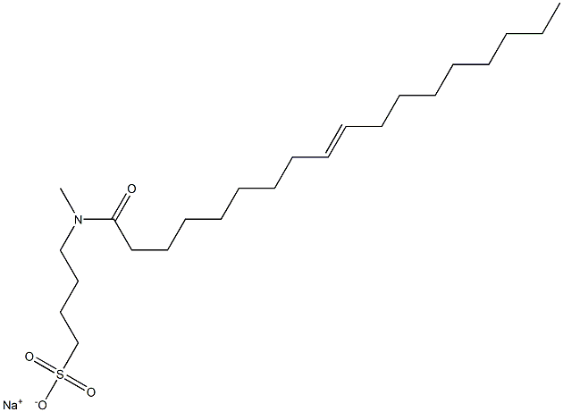4-(N-Elaidoyl-N-methylamino)-1-butanesulfonic acid sodium salt Struktur