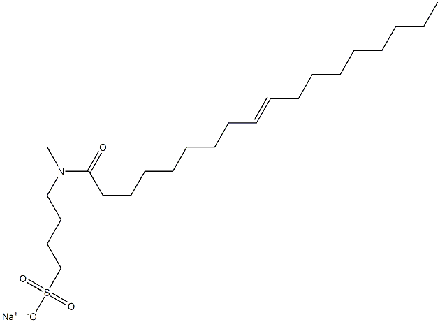 4-(N-Elaidoyl-N-methylamino)-1-butanesulfonic acid sodium salt Structure